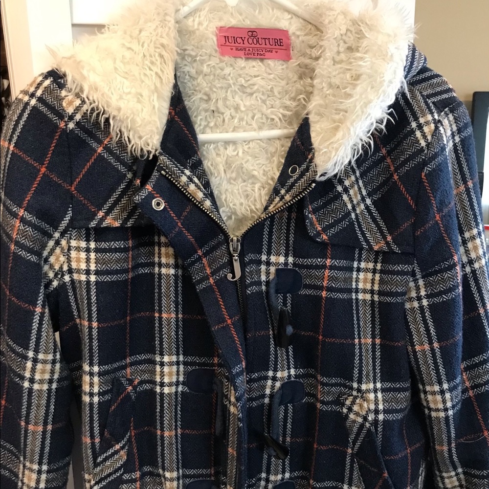 Juicy Couture Plaid Sherpa Jacket